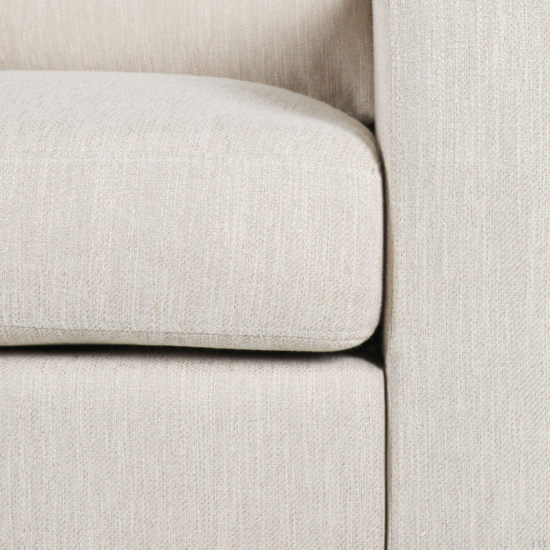 Fauteuil club contemporain rembourré, Beige