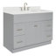 Ensemble de meuble-lavabo simple autoportant 48 po avec plateau en quartz Hamlet-94003767-94003770