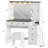 Makeup Vanity Set w/ 10 LED Lights & Charging Station - 5 Drawers, 3-Tier Cabinet, Stool - Easy Assembly-483171317