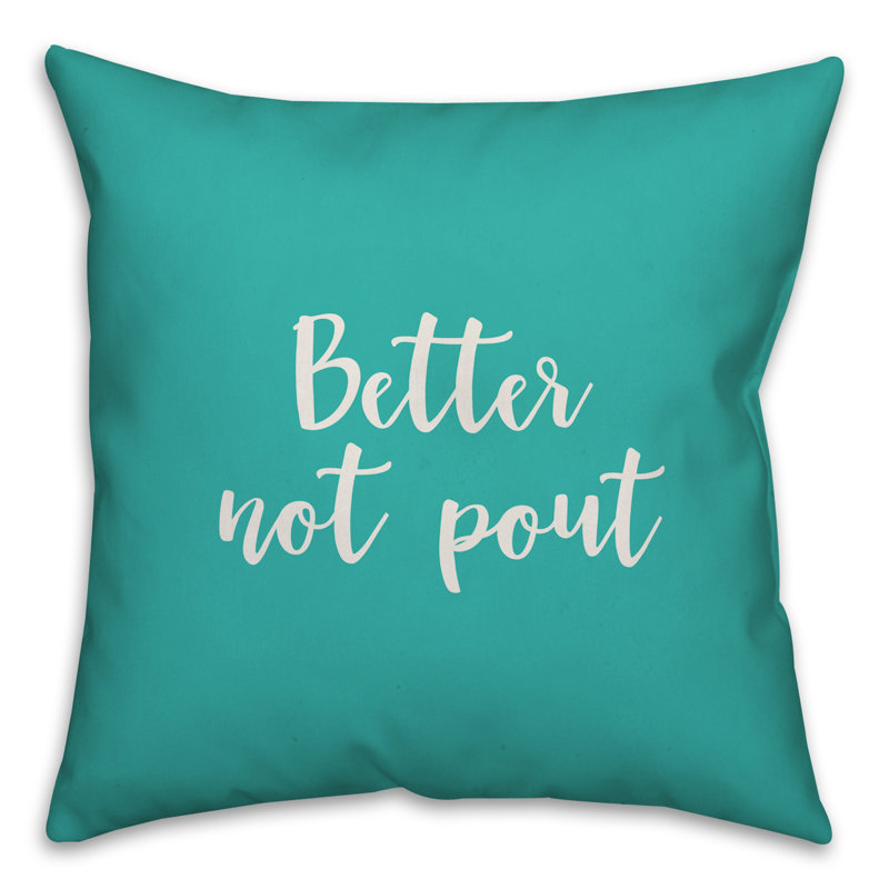  Coussin Better Not Pout, Bleu sarcelle, Coussin décoratif
