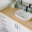 Comptoir de boucher en bois massif H banc Hevea-1279783710