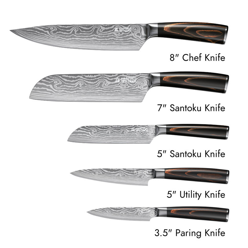 Ensemble de couteaux Yatoshi Professional, Ensemble de 5 pièces
