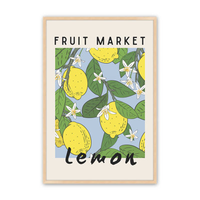 Lemon Fruit Market Poster Print