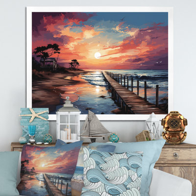 Pier Of Seasons II - Coastal Pier Canvas Wall Art