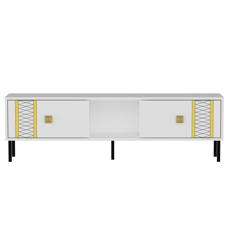 Keikei Unfinished TV Stand, Gold
