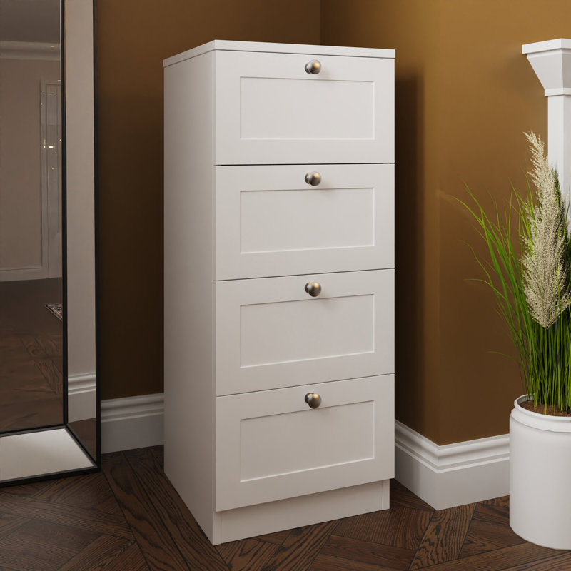Artus Shaker 4 Drawer Chest Of Drawers Matt White