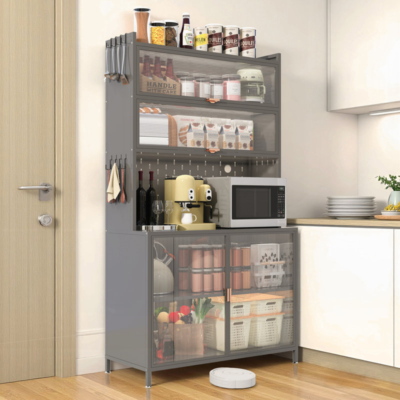 Garde-manger de 73 po de hauteur, Gris