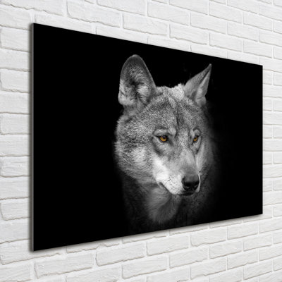 Wolf - No Frame Print on Glass