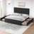 Bed Frame With Headboard And 4 Storage Drawers, Platform Bed Frame Square Stitched Button Tufted-1669489728-1669489732