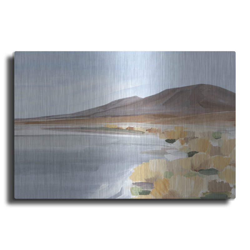 «Desert Oasis Study 1» par Annie Warren, art mural en métal, H 24 po x l 36 po
