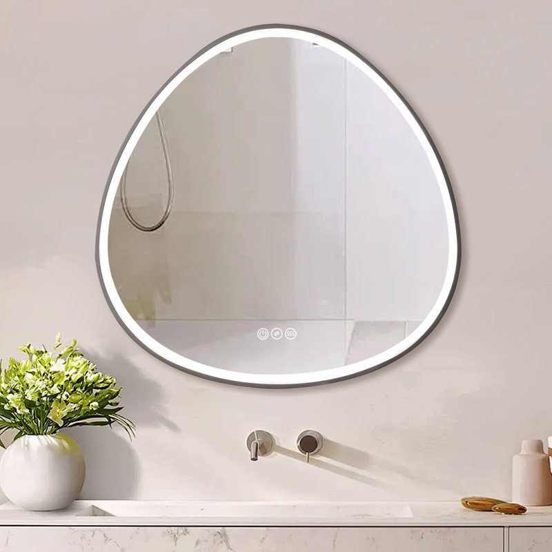 32 po x 32 po Miroir gris