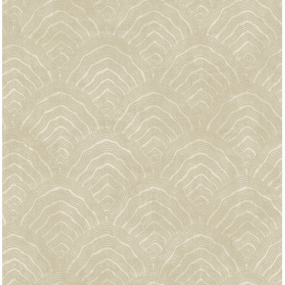 Papier peint métallisé 33 pi x 20,5 po à motif festonné Maes