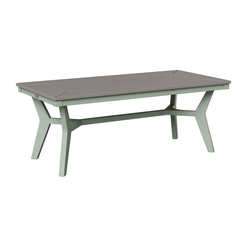 Berlin Gardens Mayhew Rectangular Coffee Table, Seafoam, Light Gray
