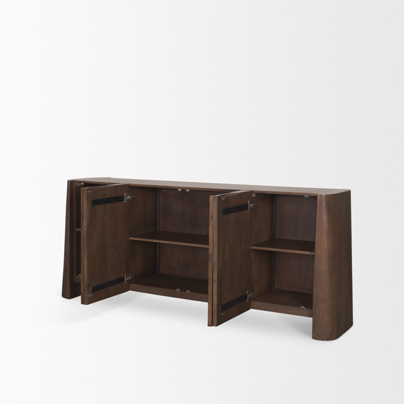 Juljan Brown Wood 4-Door Sideboard