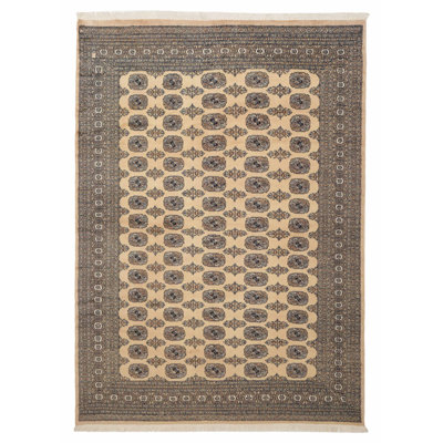 Finest Peshawar Bokhara Beige Rug 6'0" x 8'6"