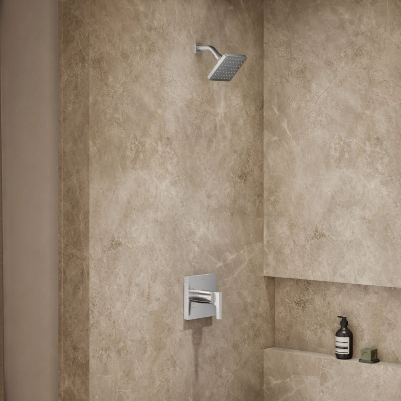 Honesty Rite-Temp(R) Shower Valve Trim with Lever Handle, Less Showerhead, Polished Chrome