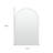 39" Silver Arch Metal Framed Bathroom Vanity Mirror