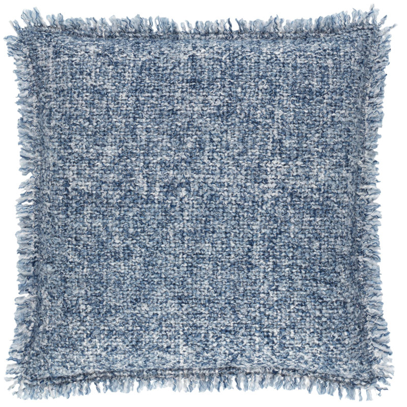 Boucle Indoor/Outdoor Decorative Pillow, Navy, Pillow Cover Only - No Insert