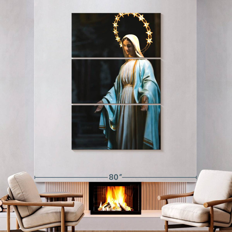 Adella Statue Of The Virgin Mary, 74" H x 48" W