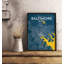 «Baltimore City Map», reproduction d'impression sur affiche en bleu-24705446