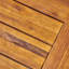  Rectangular Acacia Wood Coffee Table with Slatted Top and Metal Legs for Outdoor Patio, Natural