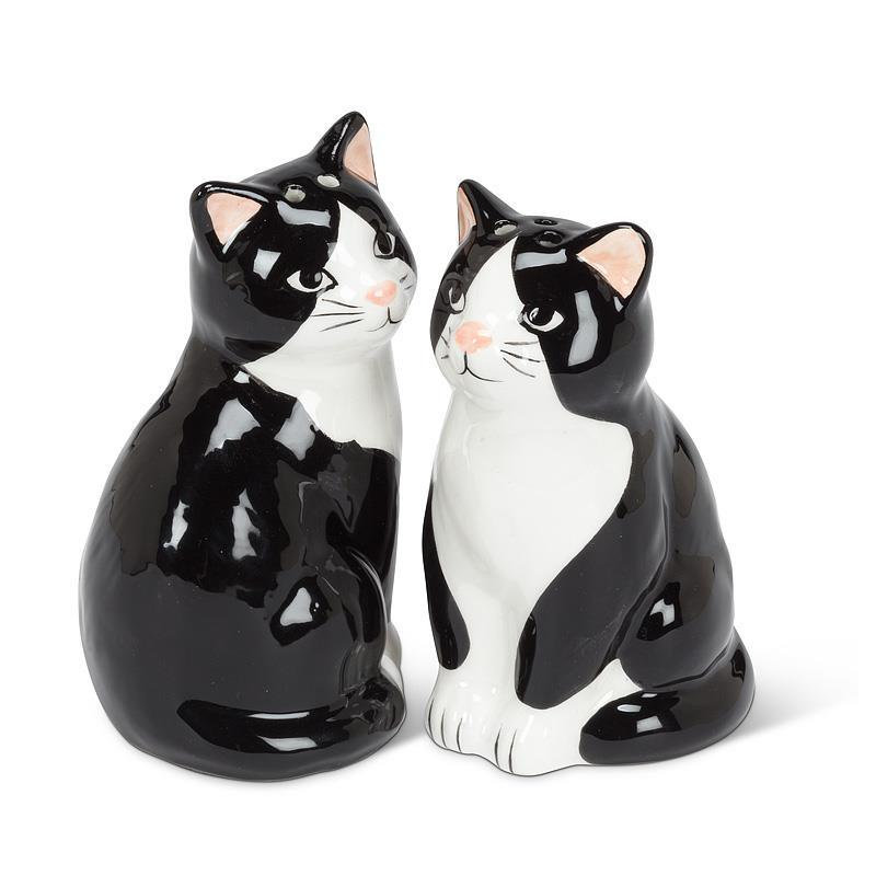 Salière et poivrière chats assis