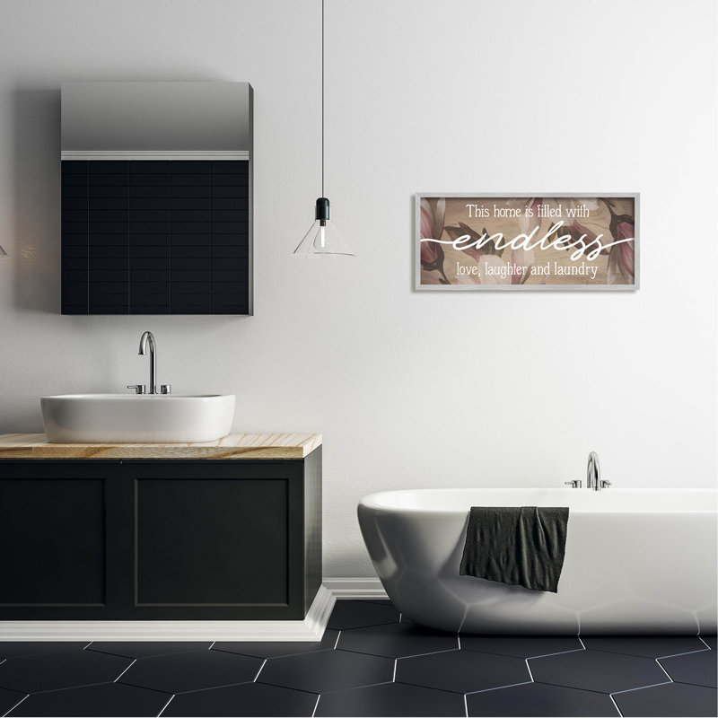 "Endless Love Laughter Laundry", art de la giclée encadrée par Lil 'Rue, H 13 po x l 30 po x P 1,5 po