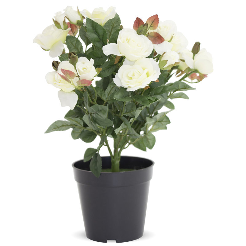 Silk Rose Arrangement in Pot