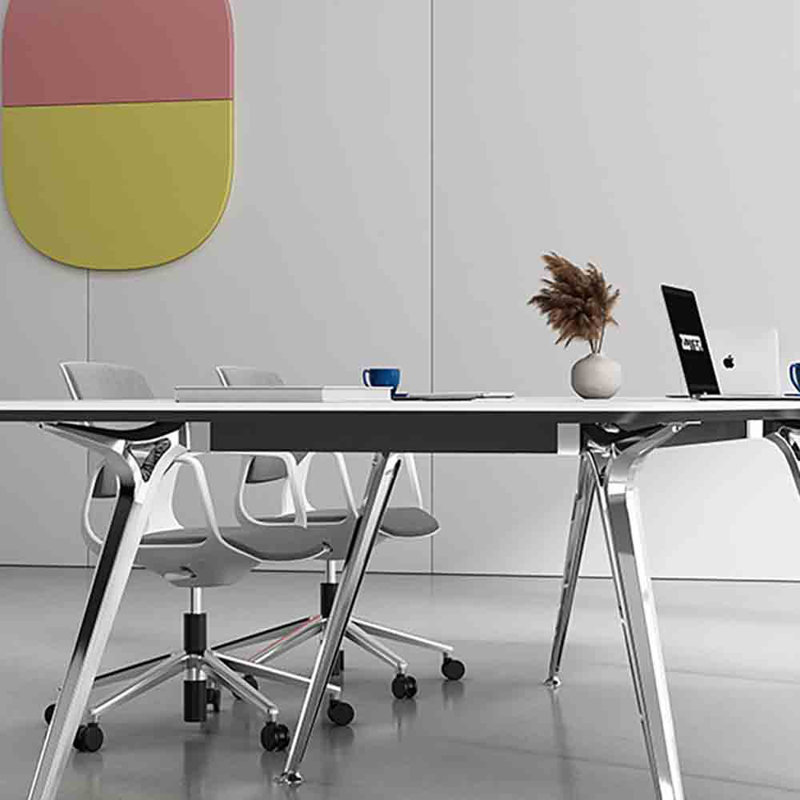 Table de formation moderne blanche, H 29,53 po x L 78,74 po x l 39,37 po