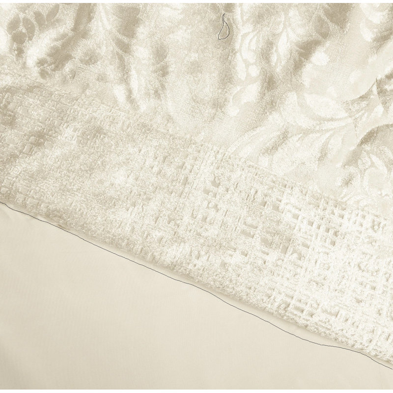 Microfiber Bedspread with Pillow Shams Included, Double Bedspread + 2 Standard Shams, Cream