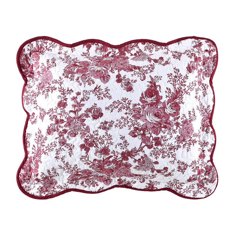 Ensemble de literie 100% coton avec taies décoratives, jupe de lit et coussin Wonderful, Full / Double Quilt + 2 Pillowcases