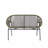 Outdoor Patio Loveseat, Green PE Wicker-314398278
