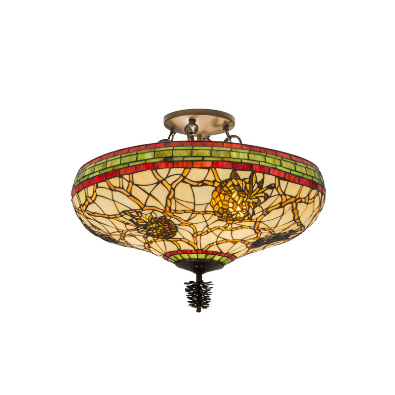 Meyda Tiffany & Stained Glass 4 - Light Semi Flush Mount
