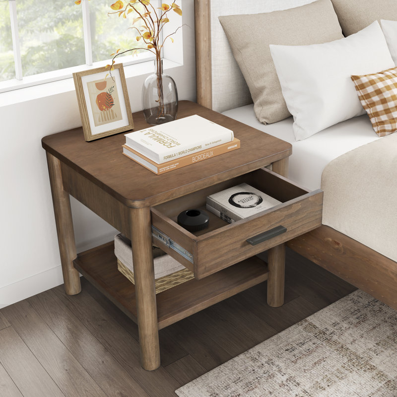 Shinji Nightstand, Dark Walnut