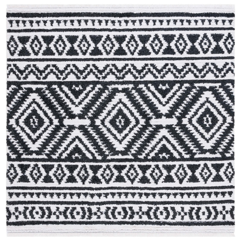 Janlucas Performance Southwestern Rug, Square 6'4"