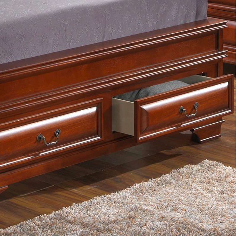 Elegant Transitional Storage Bed, King