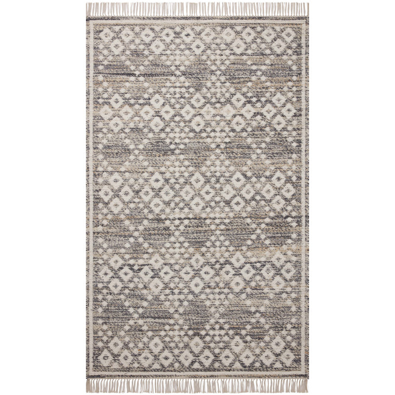 Angela Rose x Loloi Reversible Rivers Denim / Ivory Area Rug, Rectangle 9'3" x 13'