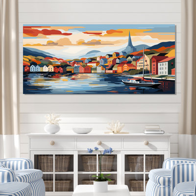 Iceland Reykjavik Landscape I - Port Landscape Coastal Wall Art