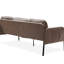 Tissu beige à 3 places - doux pour les petits espaces de vie et de travail-148987755