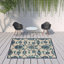 Tapis d'intérieur / extérieur tissé à la machine à motif floral damassé-989556817