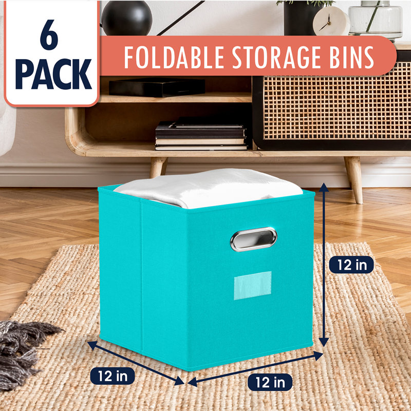 Bac en carton pliable, Bleu sarcelle