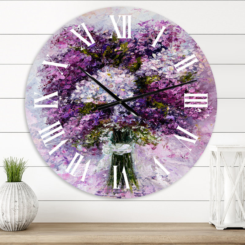 Mauve jacinthe - horloge murale traditionnelle, Petit