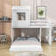 Lits simples superposés en L en bois, lit maison-1714631763