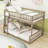 Wood Full XL Over Queen Bunk Bed With Ladder And Guardrails-463907332