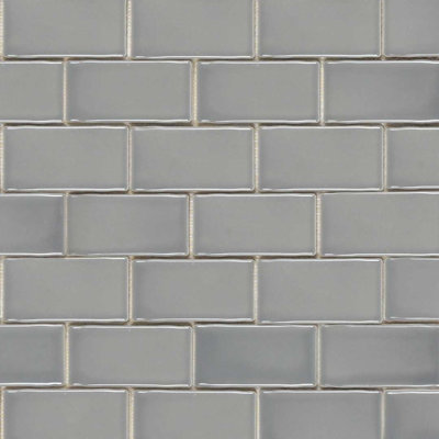 Carreau de mosaïque murale en brique de porcelaine 14,13 po x 10,25 po Metro Moon