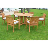 Perine Outdoor 5 - Piece Teak Dining Set