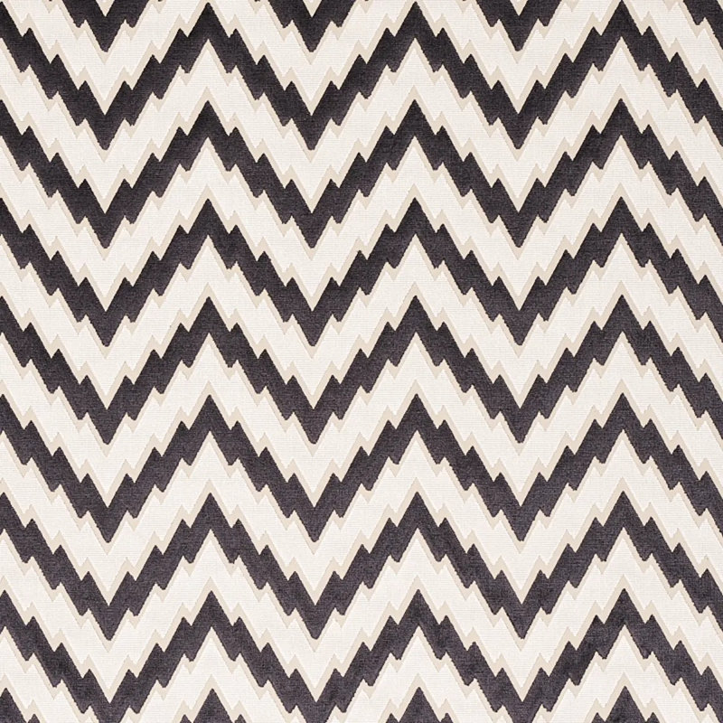 Velours florentine à chevrons, Noir