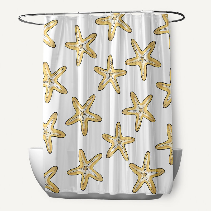 Rideau de douche simple Wilb Abraham, Or