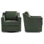 Grand et large fauteuil rembourré pivotant avec coussin de dossier et de siège amovible-119560766