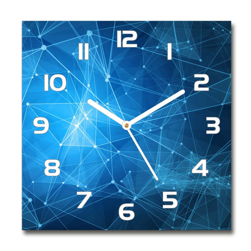 Hawanya Glass Wall Clock, White/Navy